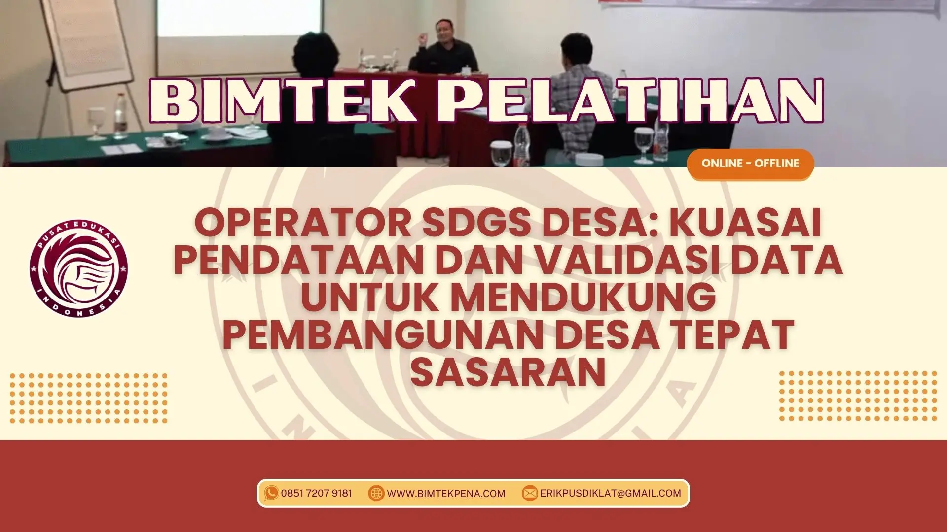 Bimtek Operator SDGs Desa 2026–2027 untuk pendataan pembangunan desa